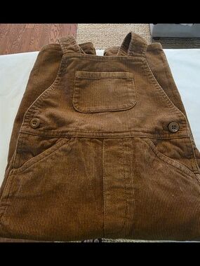 Hanna Andersson Brown Corduroy Kids One-Piece Overalls